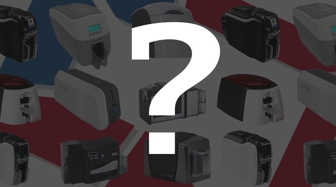 Infographic showing a selection of Bodno printers with a question mark on top