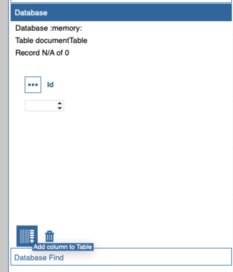 Screenshot showing "database options"